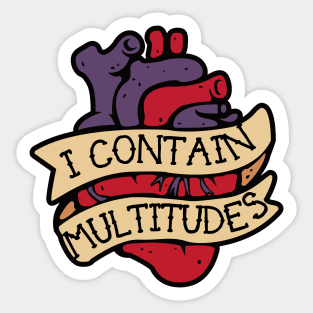 I contain multitudes (Walt Whitman) Sticker